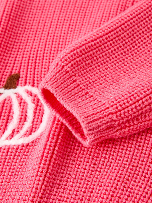 fall-girls-thanksgiving-halloween-pumpkin-pink-pullover-sweater Sophia's Style-5